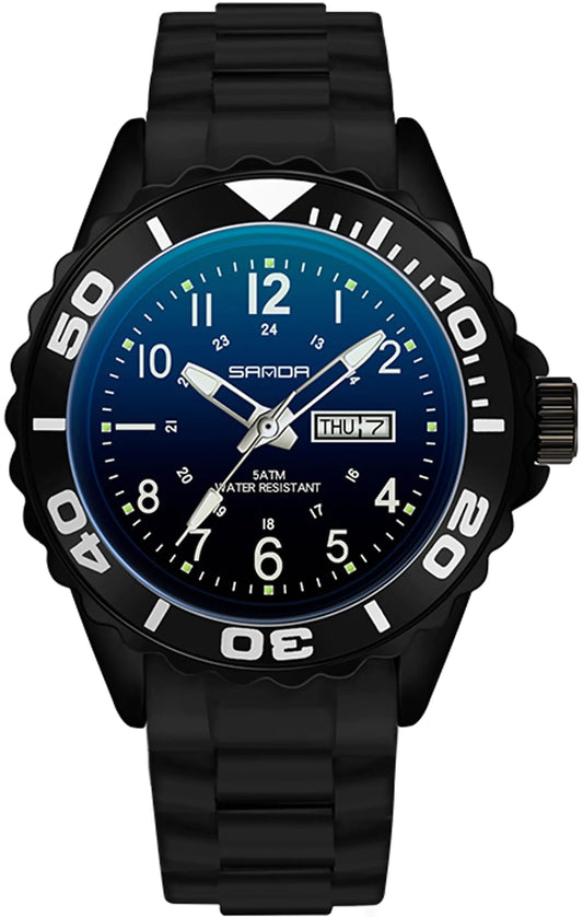 Watches for Women Reloj para Mujer Waterproof Easy to Read Watch with Second Hand Military Time Black Ladies Simple Nurse Nursing Date Analog Quartz for Swimming